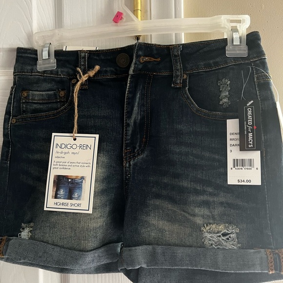 NWT Indigo-Rein High-Rise Shorts - Picture 3 of 9